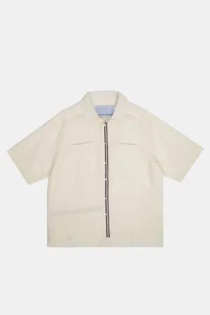 Weave Trim Button Up Shirt