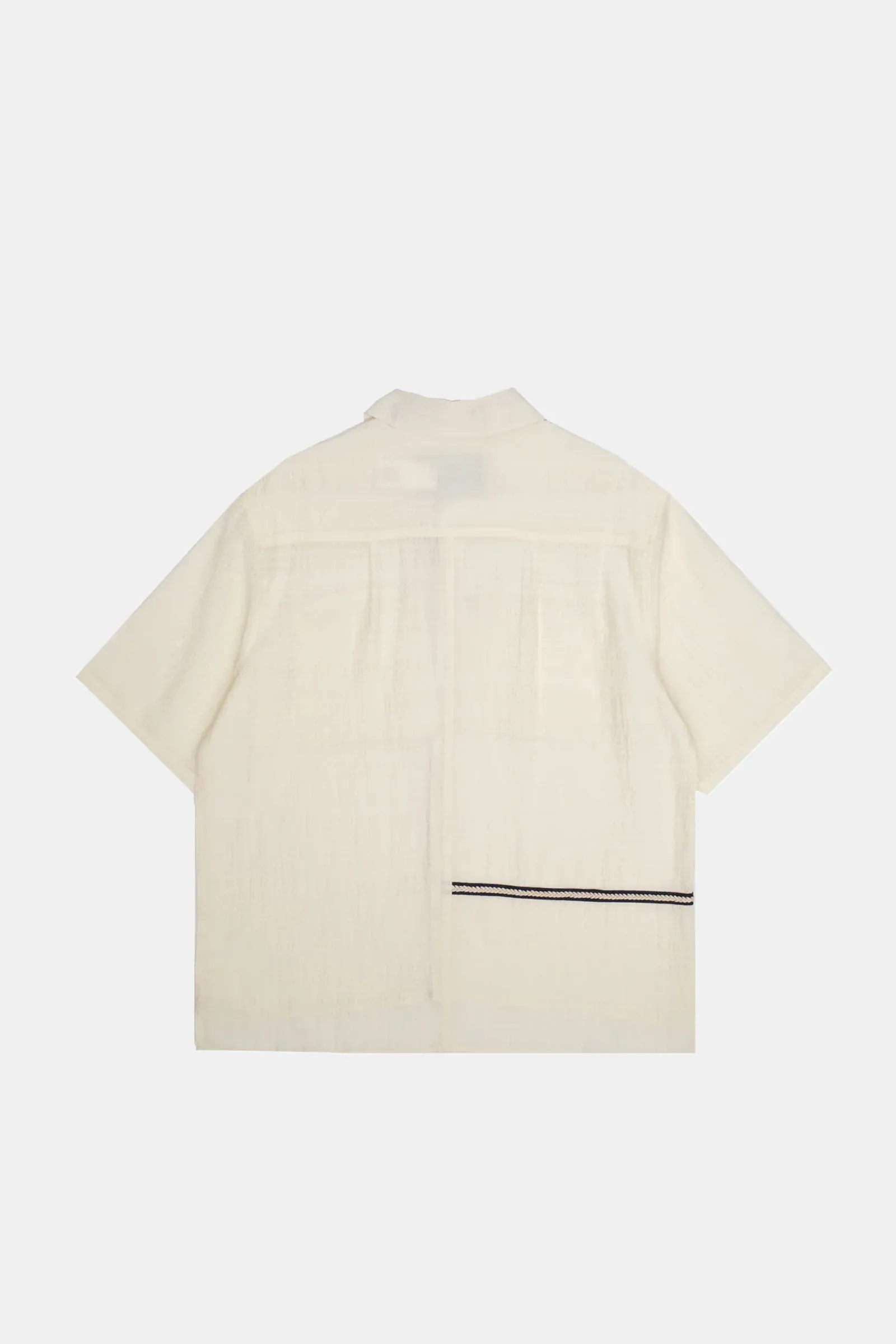 Weave Trim Button Up Shirt