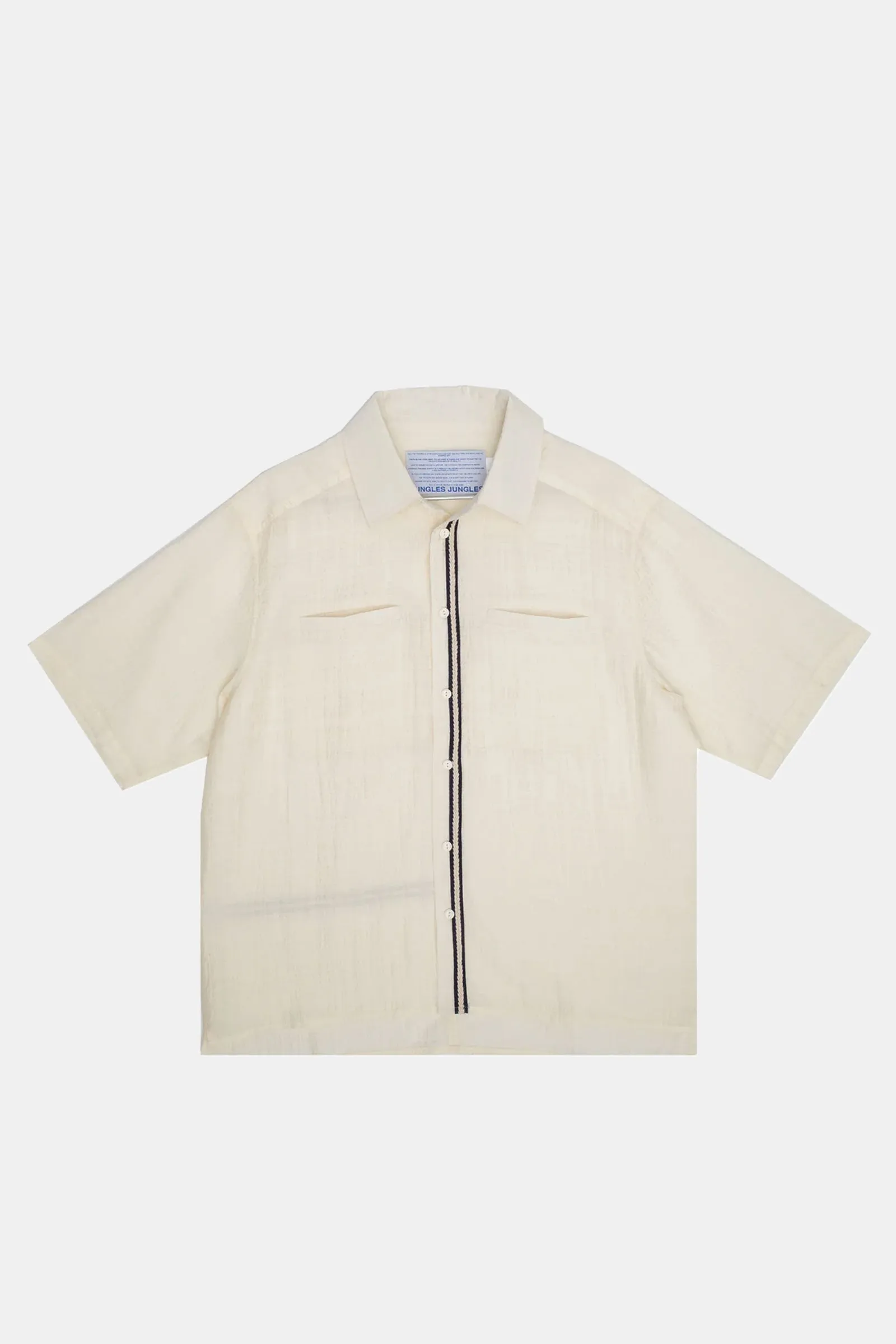 Weave Trim Button Up Shirt