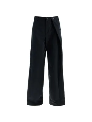 Wide-Leg Trousers Cotton
