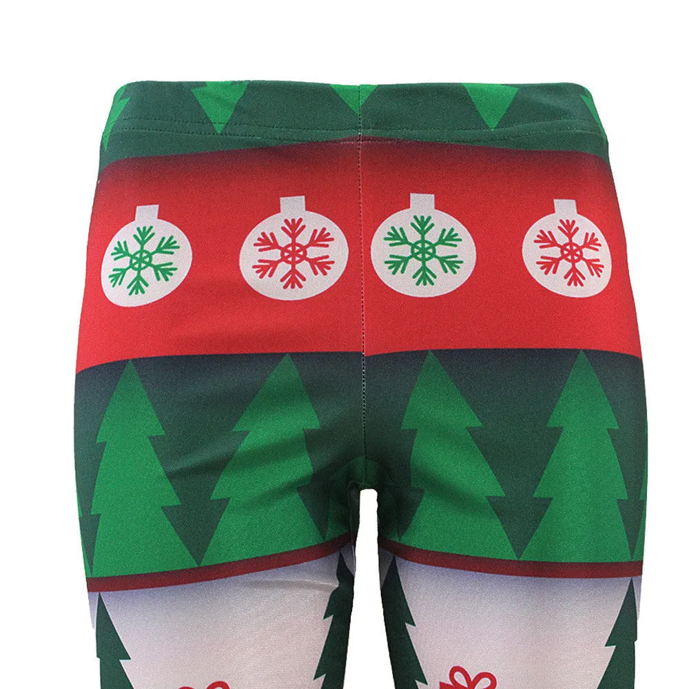 Women Fashion Lady Skinny Christmas Printed Stretchy Pants Leggings - 4DS-137SPL